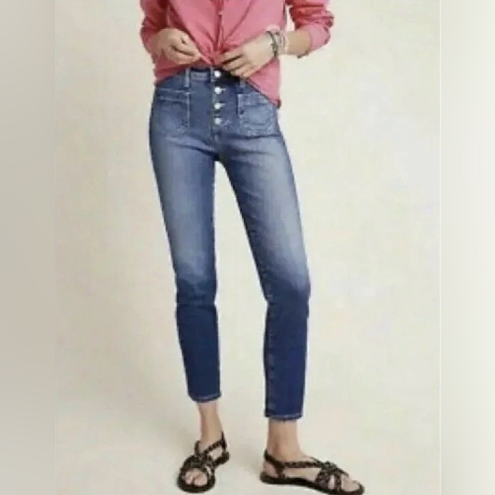 AG Goldschmied Anthropologie Vintage Stevie Button Up Ankle Jeans 28/29